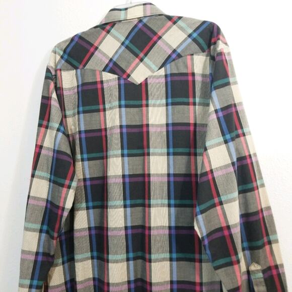 Vintage Wrangler Longtail pearl snap western shirt - Picture 6 of 10